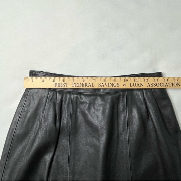 Black Leather Skirt by Images. Size 10 - Picture 3 of 14
